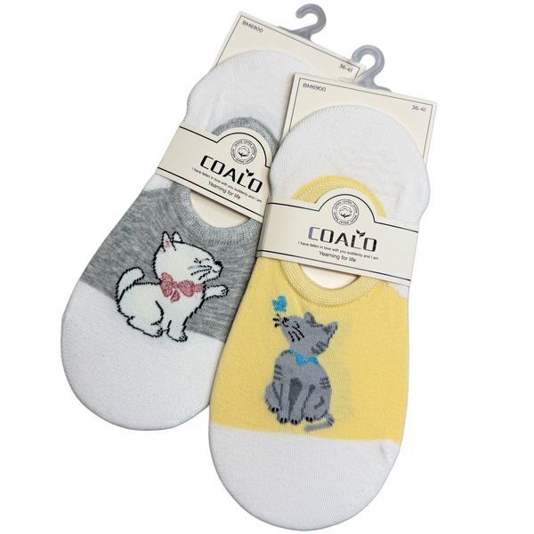 Жіночі підслідники з милими котиками (10 пар) Coalo BM6900 фото BM6900